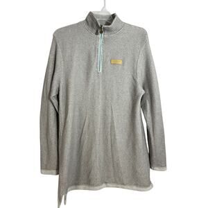 Jadelynn Brooke Womens Long Sleeve 1/4 Zip Pullover Gray Size XL